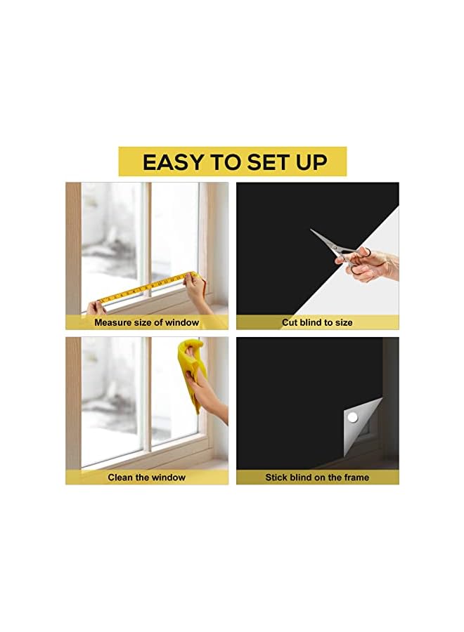 The Bros Portable Blackout Shades (118" x 57") 100% Blackout Material Temporary Blackout Blinds/Curtains for Baby Nursery, Bedroom, Window, Dorm Room, Office or Travel Use - Image 3