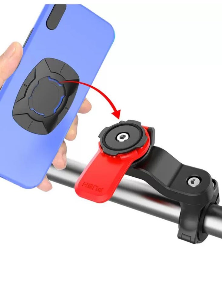 Generic Universal Motorcycle Bike Phone Holder, 360° Rotatable Non-slip Handlebar Mount for All Smartphones, Ideal for Cycling  - Image 3