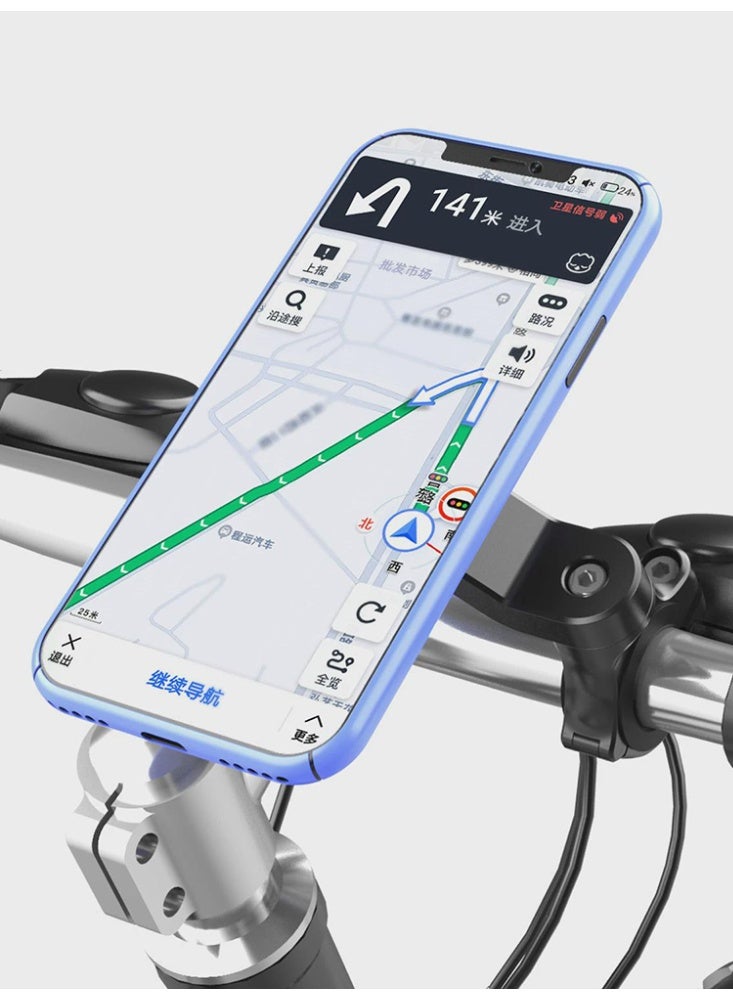 Generic Universal Motorcycle Bike Phone Holder, 360° Rotatable Non-slip Handlebar Mount for All Smartphones, Ideal for Cycling  - Image 5