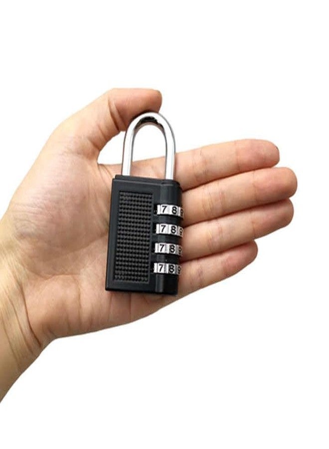 QUIRA 4 Digit Combination Padlock|Keyless Luggage Lock for Bag, Luggage, Sports Bag, Tool Boxes and Lockers (Black) - Image 2