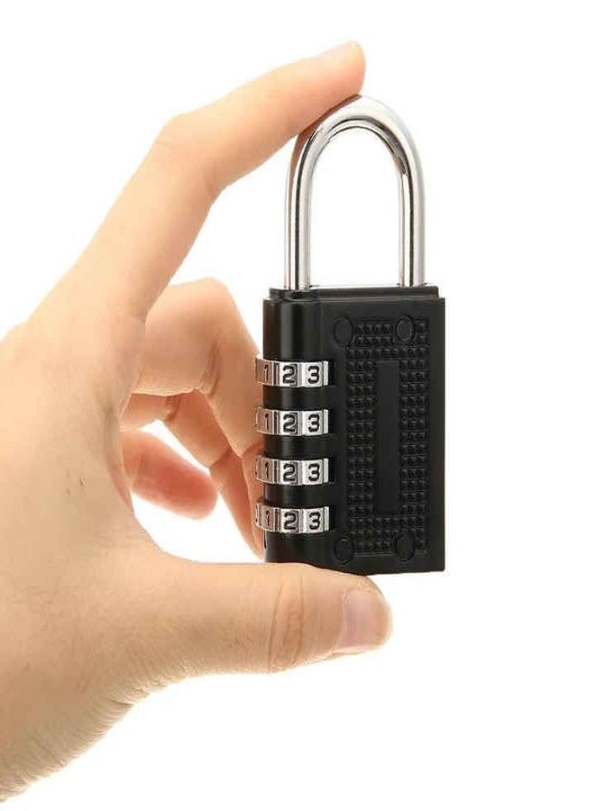QUIRA 4 Digit Combination Padlock|Keyless Luggage Lock for Bag, Luggage, Sports Bag, Tool Boxes and Lockers (Black) - Image 4