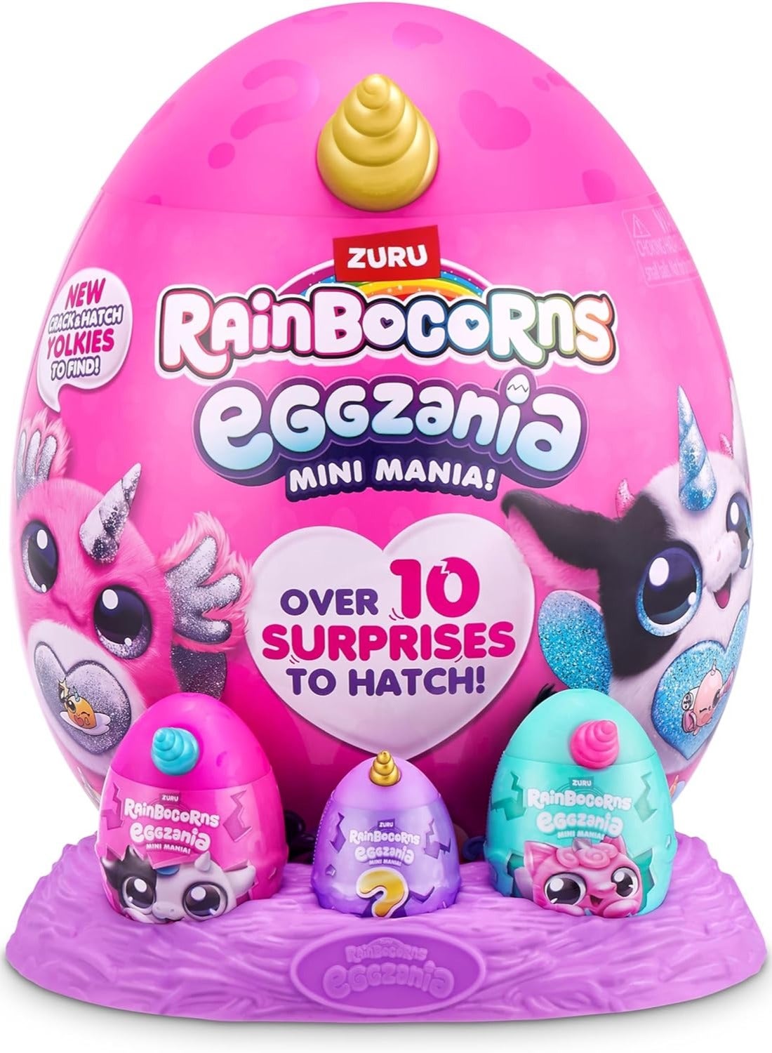 Rainbocorns Eggzania Mini Mania - Œuf Surprise Avec Peluche Et Accessoires - Jouet à Collectionner Pour Filles, Animaux Mignons