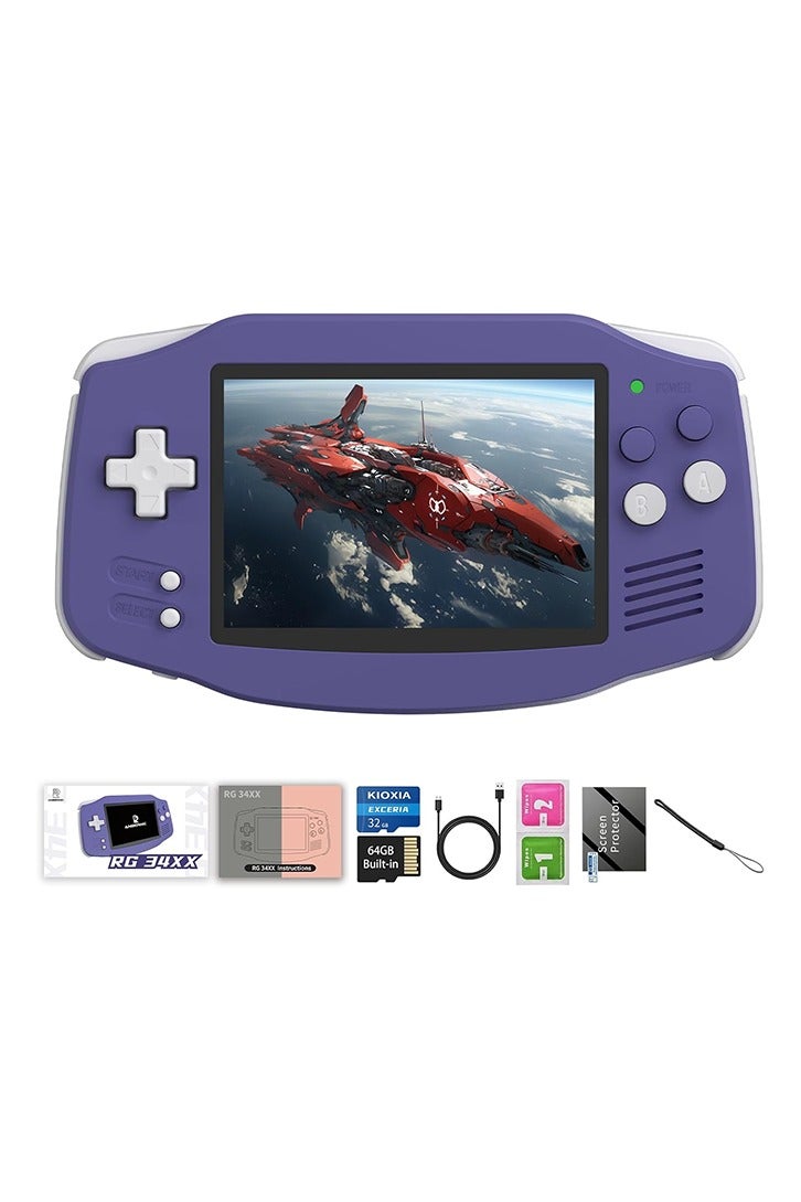 ANBERNIC  RG34XX Retro Handheld Game Consoles RG34XX Classic Retro Gaming Console 32+64G Card  rg34xx Portable Gaming Console Linux 64-bit 3500mAh Battery WiFi Bluetooth HD and TV  - Image 2