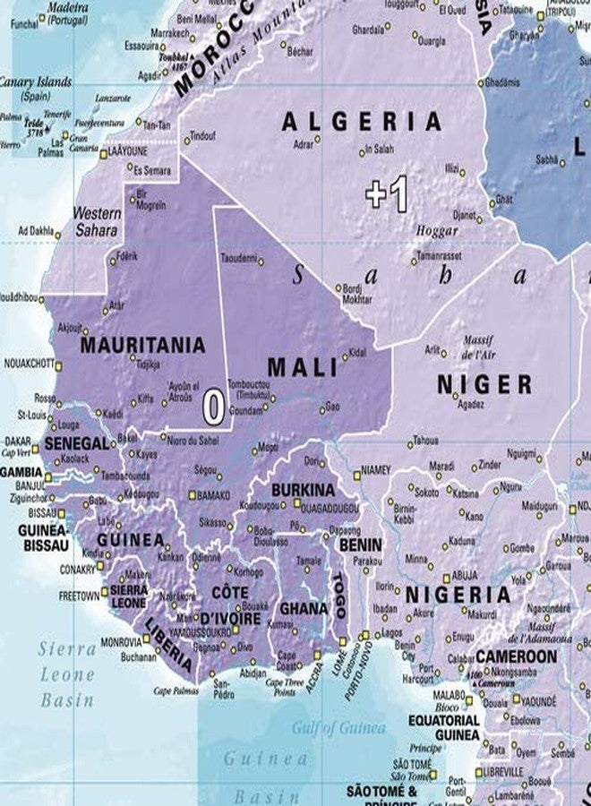 MapSherpa Time Zone Wall Map of The World - Large - 56.25" x 34.75" Paper - Image 2