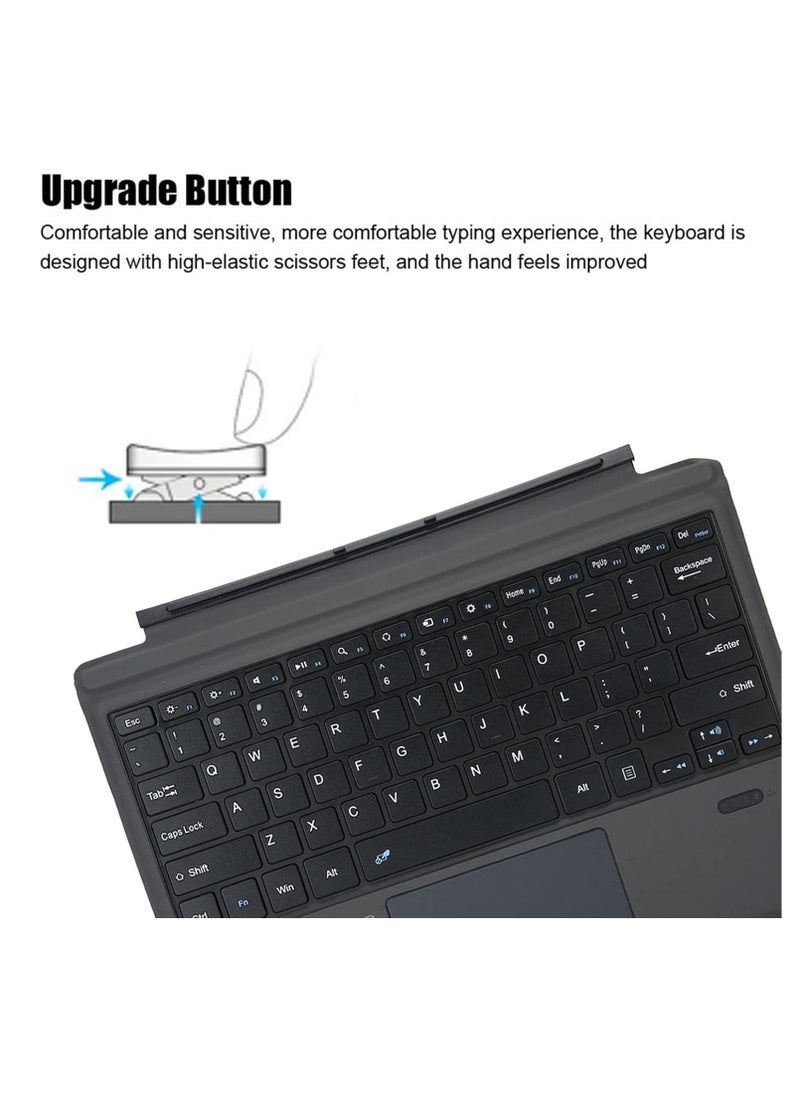 Generic - Wireless Keyboard, Magnetic Absorption Slim Bluetooth Keyboard Multifunctional Scissors Feet Trackpad for Surface Pro 3/4/5 Tablet - Image 1