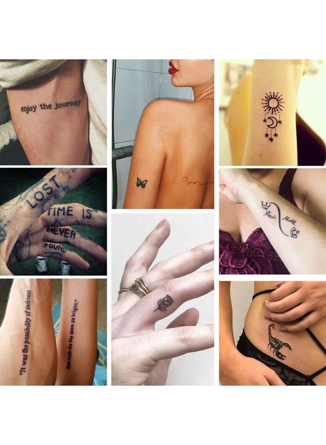 Charmark Fake Freckles Temporary Painting Kit 84 Pcs Stickers Stencils Full Kit 3 Bottles (Black*3) - Image 2