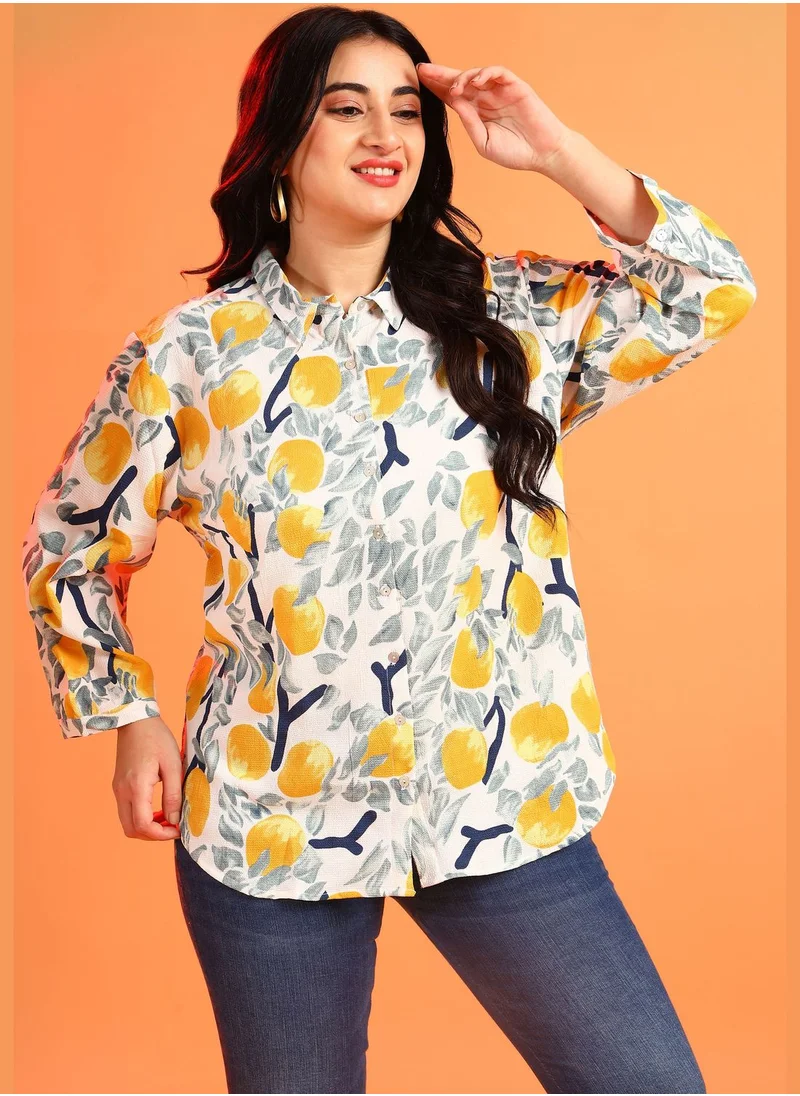 Instafab Plus Floral Print Shirt