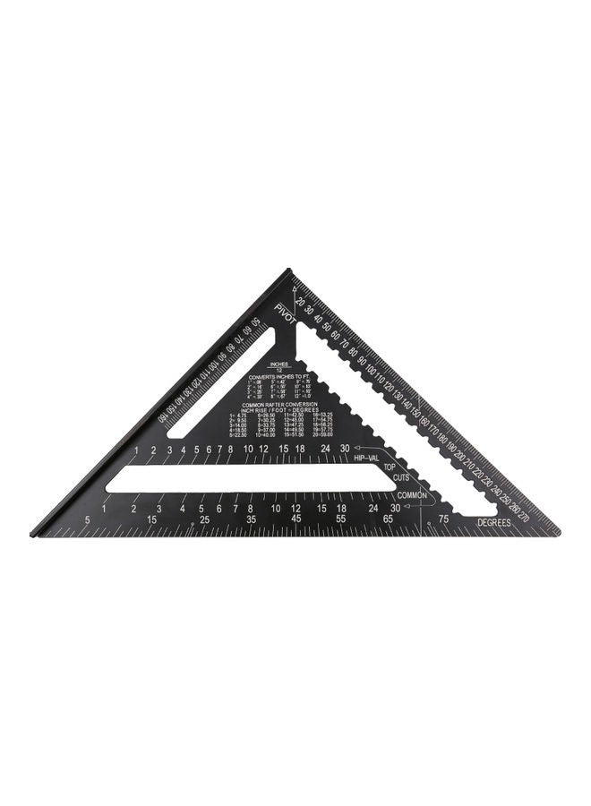 NIBEMINENT Metric Triangle Ruler Black 18.5x2.3x18.5cm  - Image 1