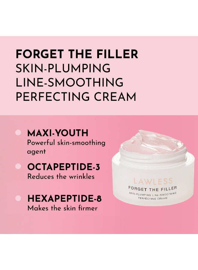 Lawless Forget the Filler SkinPlumping LineSmoothing Perfecting Cream Premium NonAcne Moisturizer Designed to Prime Plump Smooth and Tighten Skin for a Youthful Hydrating Look 17 oz - Image 4