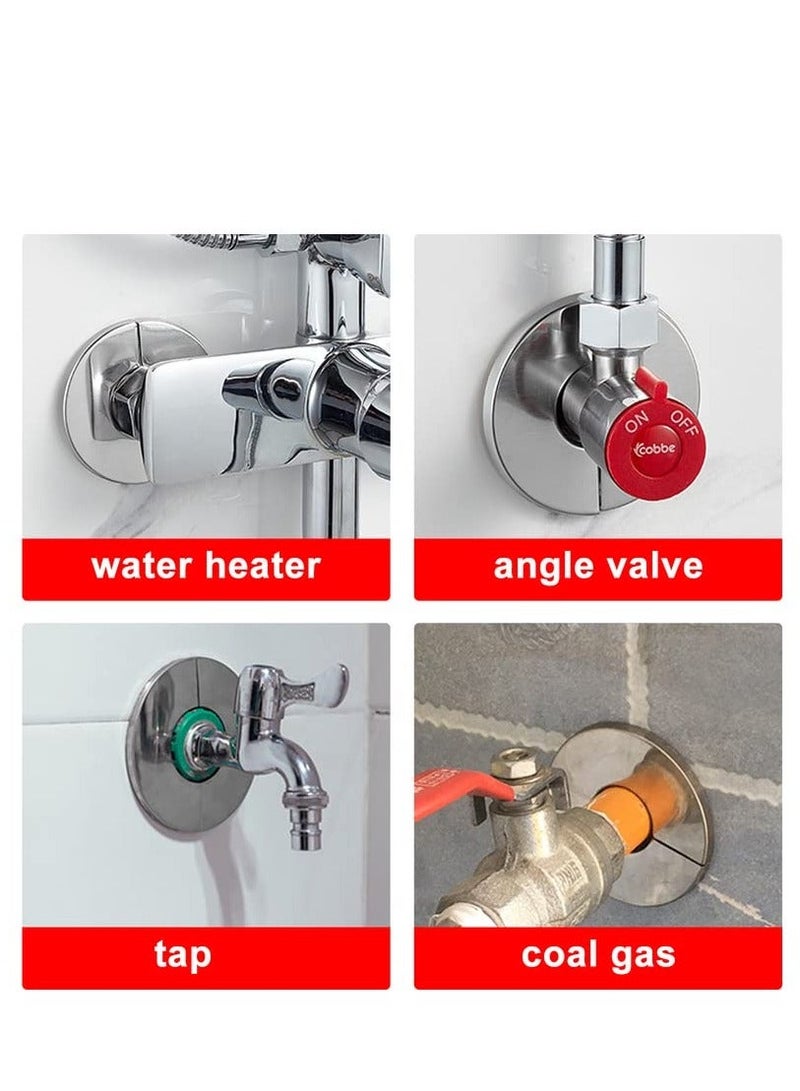 5pcs Stainless Steel Pipeline Wall Hole Covers, Water Pipe Covering Accessories Pipe Wall Covers, Water Pipe Wall Cover - Image 2