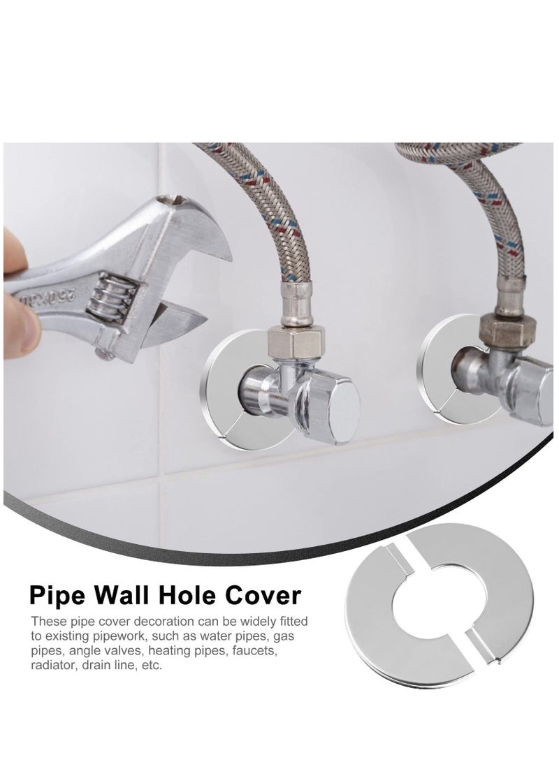 5pcs Stainless Steel Pipeline Wall Hole Covers, Water Pipe Covering Accessories Pipe Wall Covers, Water Pipe Wall Cover - Image 4
