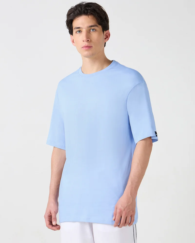bewakoof American Pima Men's Blue Oversized T-shirt