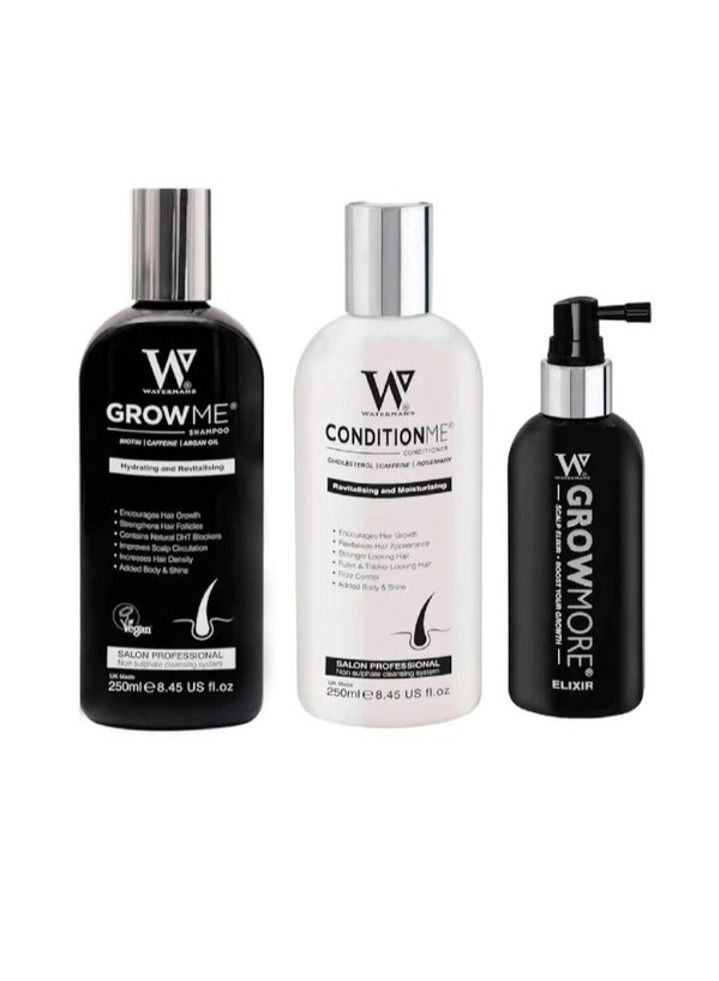 واترمانز مجموعة تكثيف وانبات الشعر (شامبو + بلسم + سيروم) - Image 2