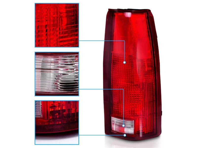 AmeriLite OE Replacement Halogen Tail Lights For Chevy GMC c1500 C/K C10 Silverado Sierra Tahoe Yukon Full-Size Blazer - Driver and Passenger Side, Vehicle Light Assembly, Red - Image 4