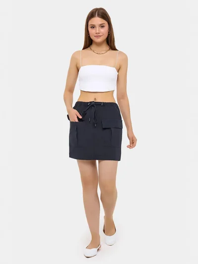 HICCUP Cotton Low-Rise Cargo Skirt