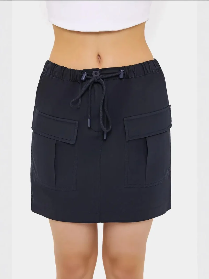 HICCUP Cotton Low-Rise Cargo Skirt