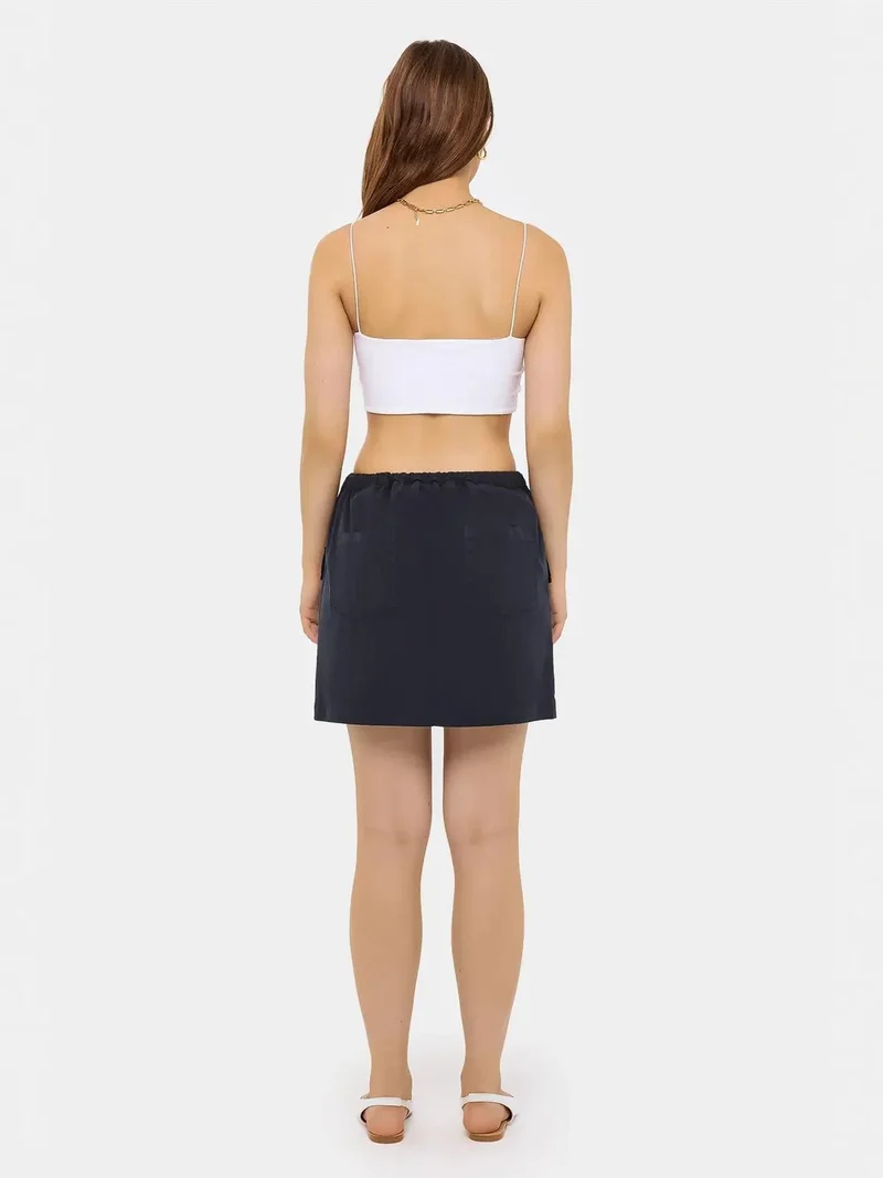 HICCUP Cotton Low-Rise Cargo Skirt