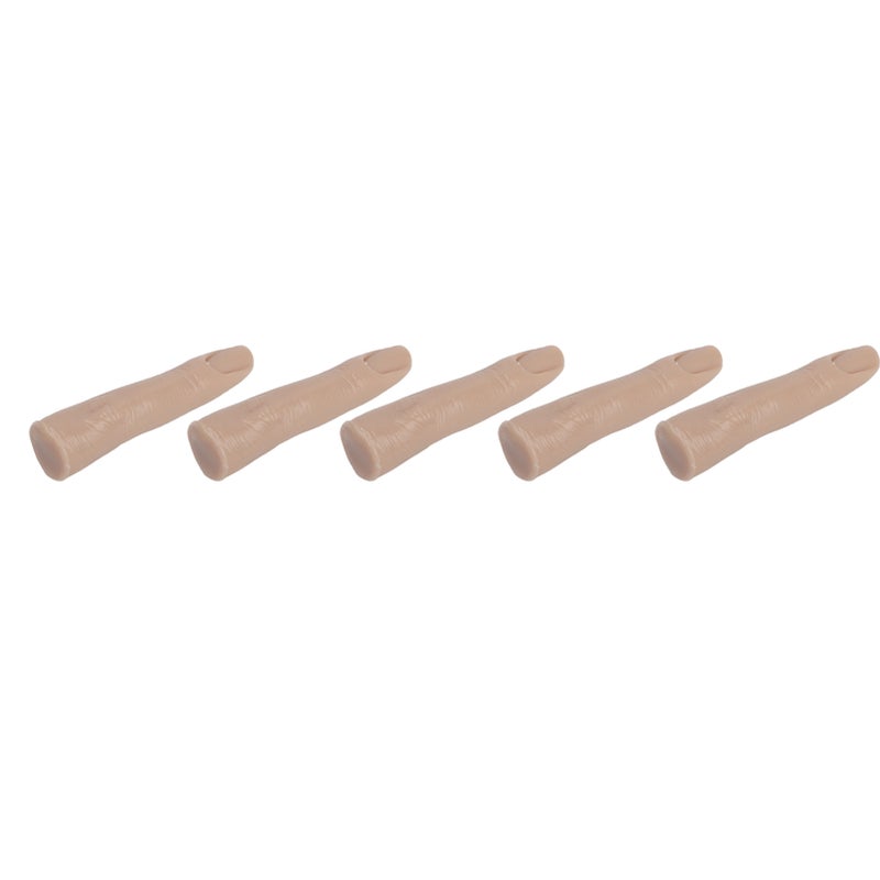 Silicone Practice Fingers for Tattoo DIY Acrylic Nails Practice Flexible Joints Nail Finger Models Dark Skin Color - Image 4