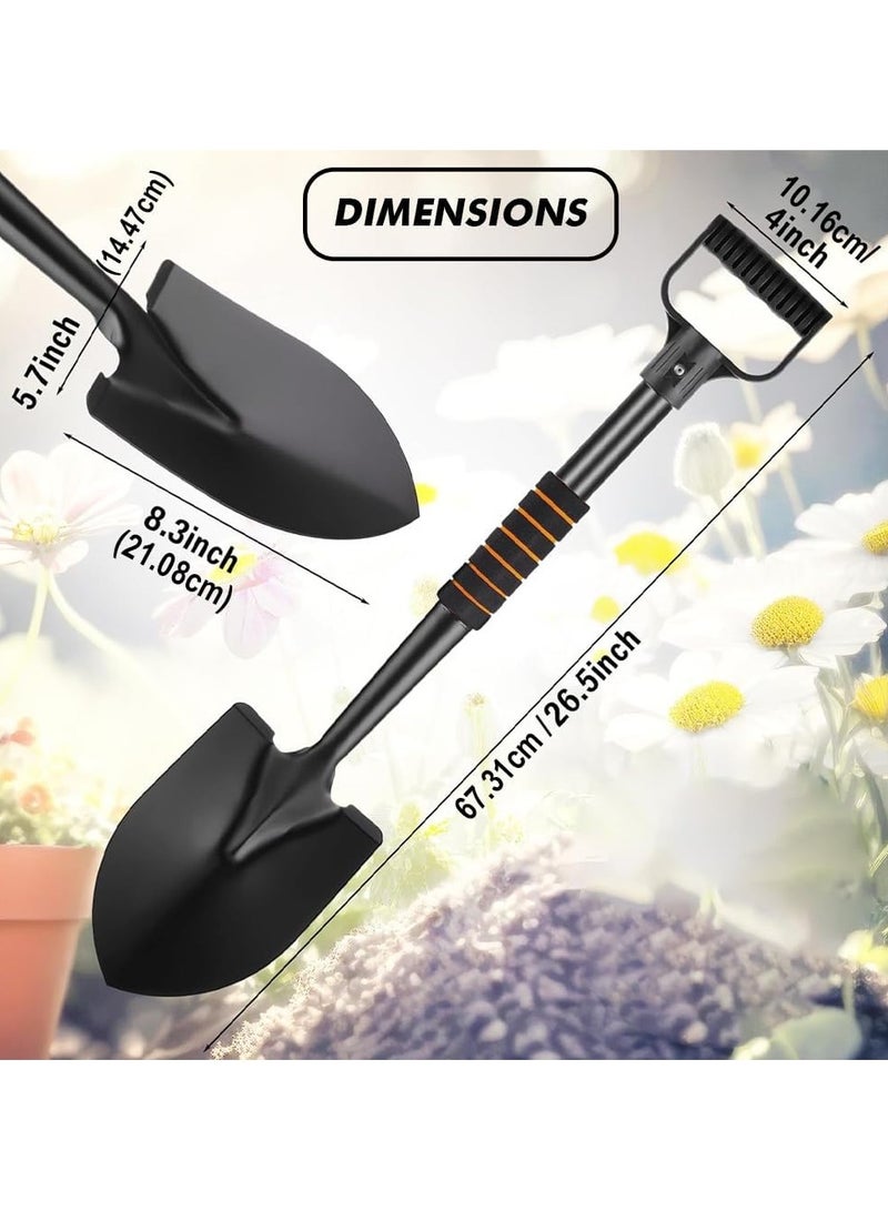 مخطوطات مجرفة للحفر، مجرفة شديدة التحمل مقاس 67 سم بمقبض على شكل حرف D، مجرفة قبضة مضادة للانزلاق، مجرفة الشاطئ، مجرفة التخييم، مجرفة الحديقة، أدوات البستنة، مجرفة البستنة - Image 2