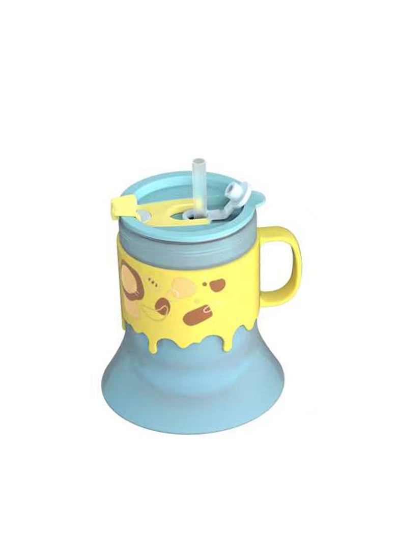 Stainless steel small horn water cup with straw - Image 1