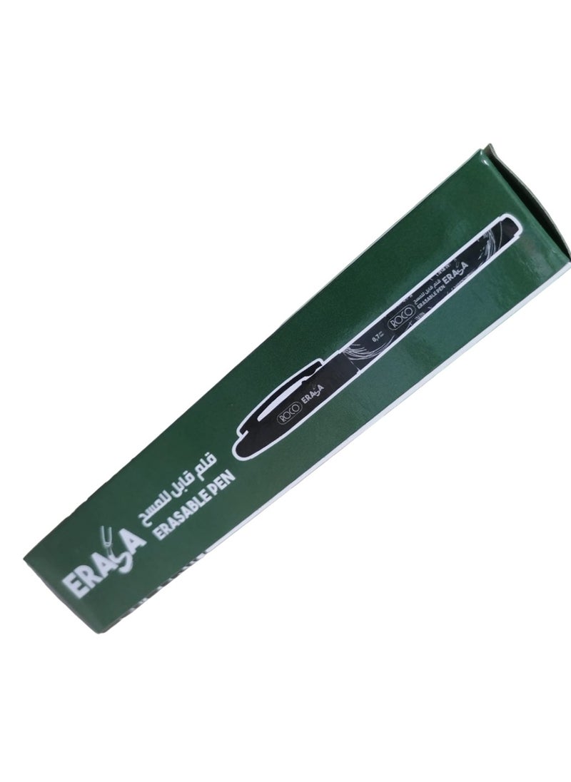 Roco Erasable pen 0.7 mm 12 pieces,Black