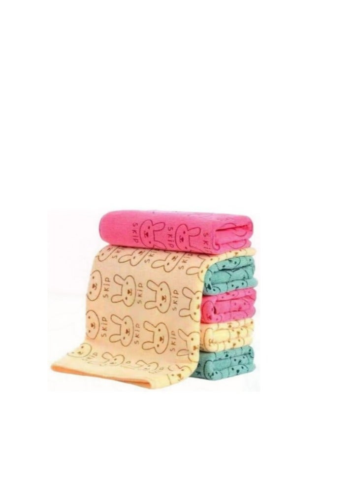 GuangTouL Microfiber kitchen towels set, 5 pieces - Multi color - Image 3
