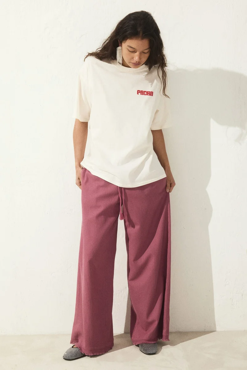 H&M Linen-blend drawstring trousers