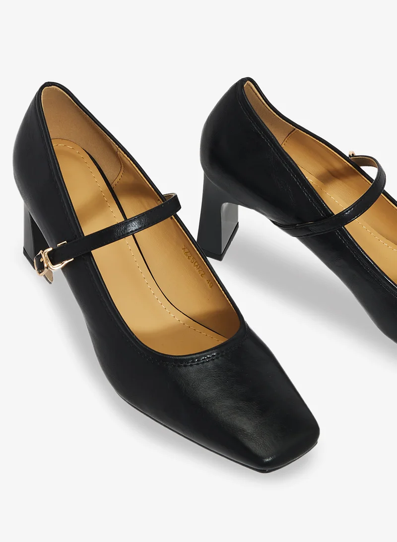 ELLA Ballet Mid Heel With Strap