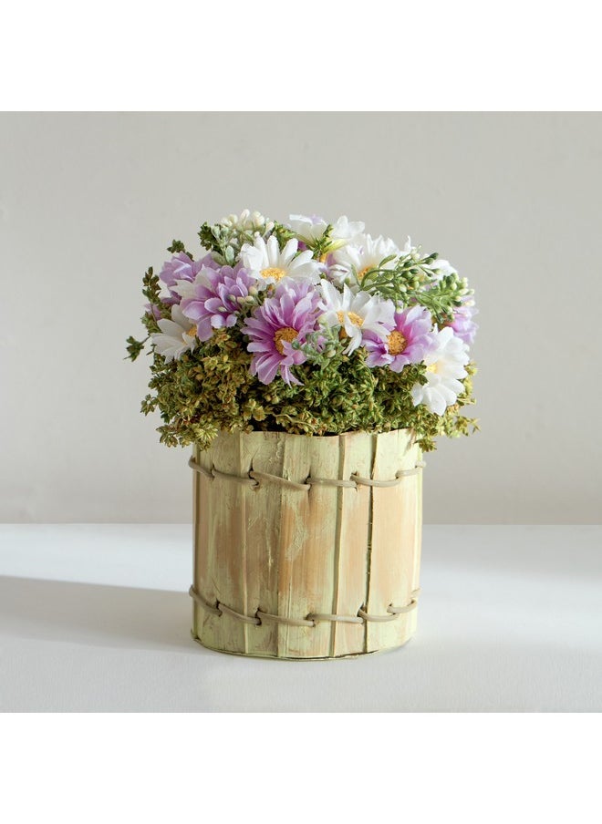 Home Box Caven Daisy Arrangement in Todi Leaf Planter 16 x 16 x 20 cm  - Image 2