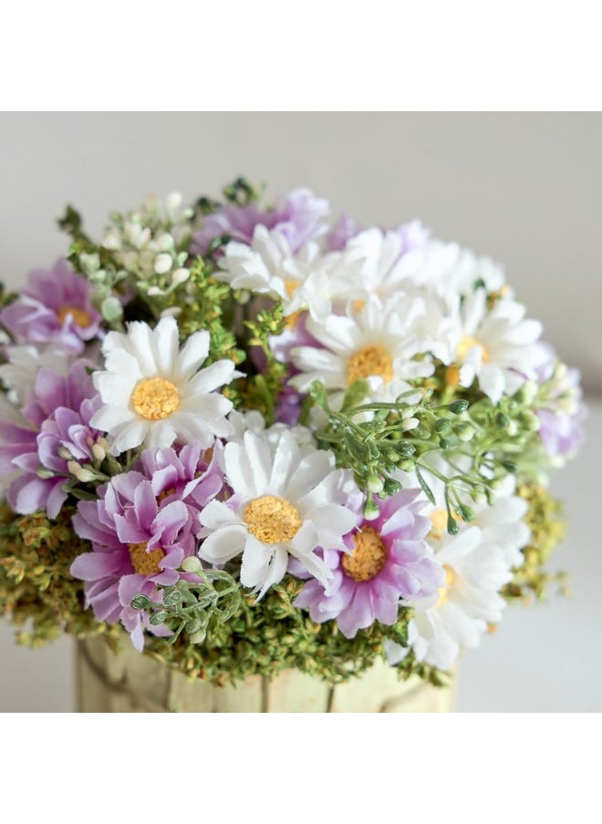 Home Box Caven Daisy Arrangement in Todi Leaf Planter 16 x 16 x 20 cm  - Image 3