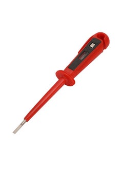 Electric Tester Screwdriver -Red- High-Sensitivity Tester with Neon Indicator, Pen-Shape Design, Insulated Handle -for Safe Voltage Detection, Electrical Screwdriver, and Pocket Voltage Tester
