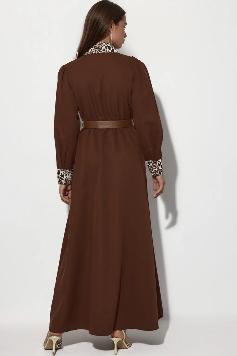 Jennyfer Leopard Print Maxi Shirt Dress - Image 4