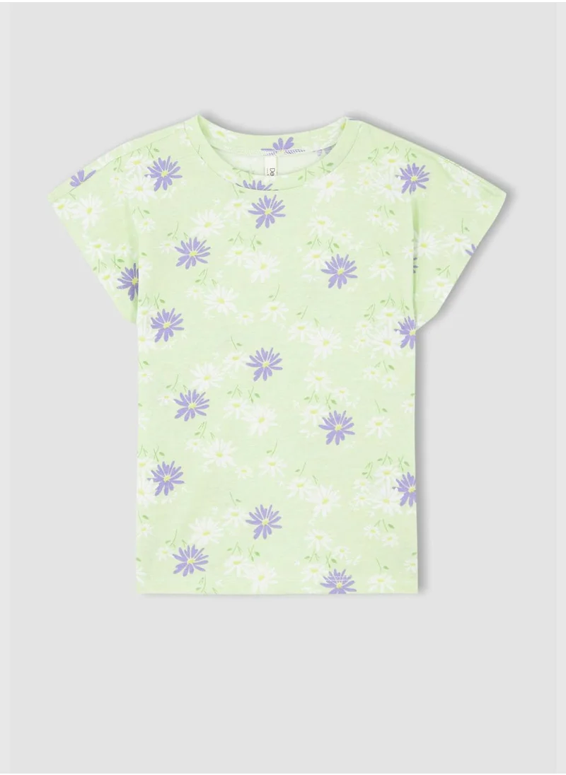 DeFacto Regular Fit Short Sleeve Floral Print Shirt