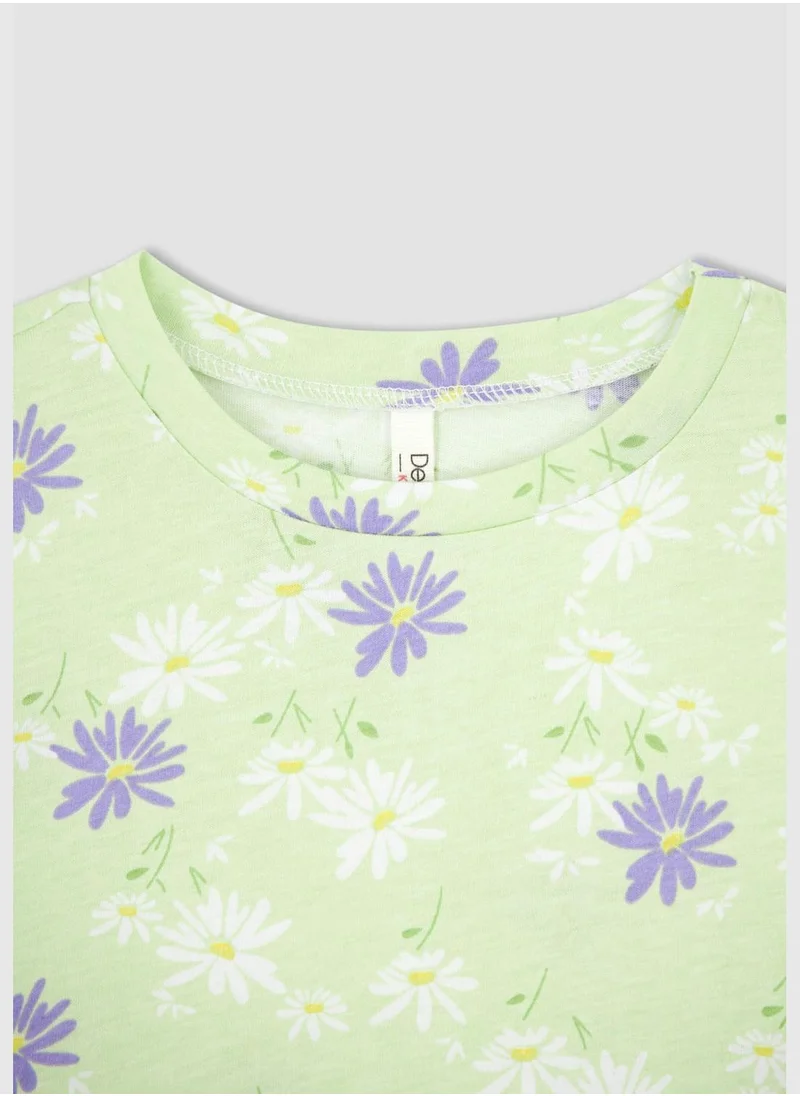 DeFacto Regular Fit Short Sleeve Floral Print Shirt