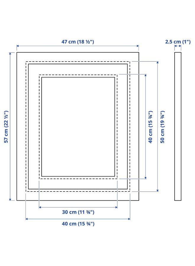Zaboon Frame, black stained, 40x50 cm - Image 5