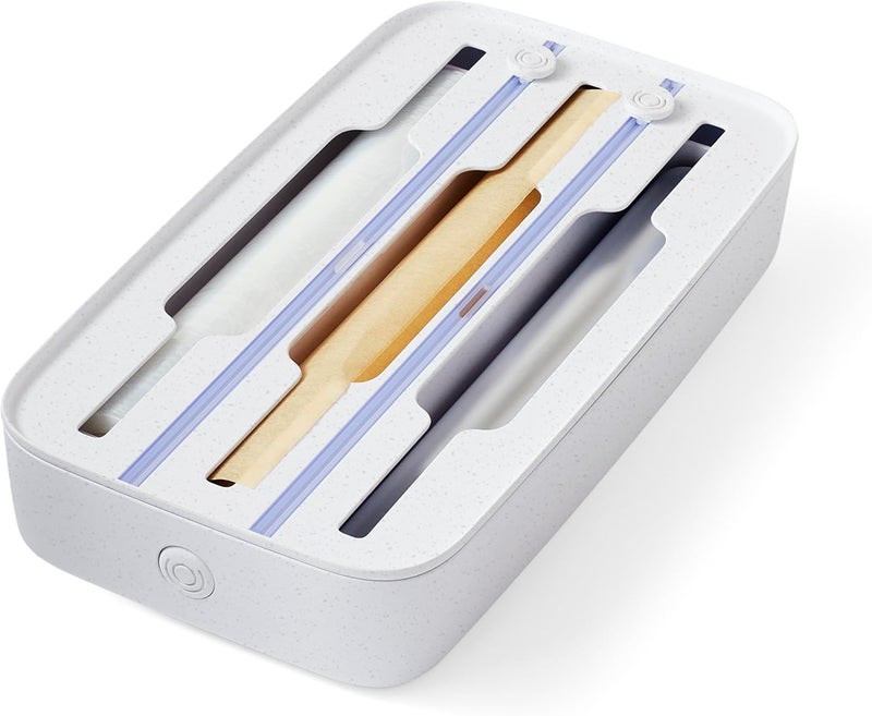 YouCopia StoraRoll Wrap Dispenser 3-in-1, Drawer Organizer for Foil, Plastic Wrap, Parchment and Wax Paper with Safety Cutters and Labels for Kitchen Organization - Image 1
