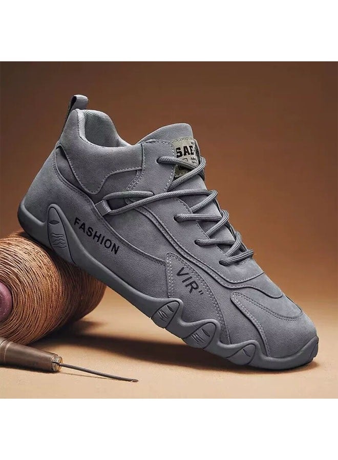 2025 Mens Low-top Safety Boots Non-slip Casual Work ShoesGrey Grey  - Image 1