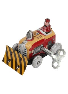 NIBEMINENT Vintage Small Pushdozer Wind Up Toy Retro Tin Nostalgic Creative Props Collectible Kids Gift Home Decoration  - Image 1