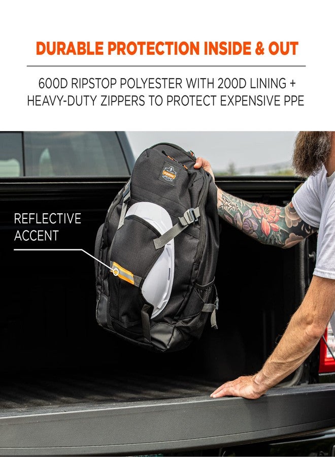 Ergodyne Arsenal 5188 Work Gear Jobsite Backpack with Hard Hat Storage, Padded Shoulder Straps, 39L Capacity,Black, Large - Image 5