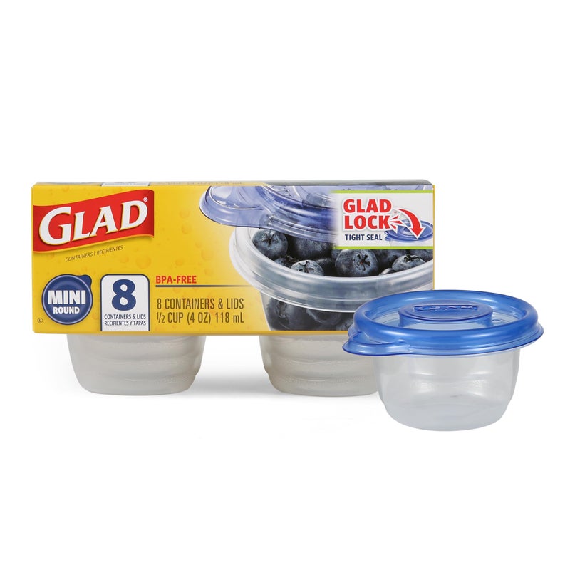 Glad COX70240  GladWare Mini Round Food Storage Containers