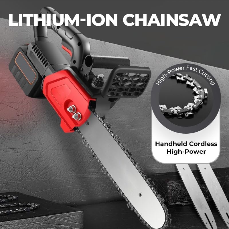 High‑Power Lithium Chainsaw – Brushless Motor, Fast Cutting & Long Runtime. Lightweight, Safety Switch & Gift Toolkit Included. Prune with Ease, Brushless Handheld Power Chain Saw (03#) - Image 2