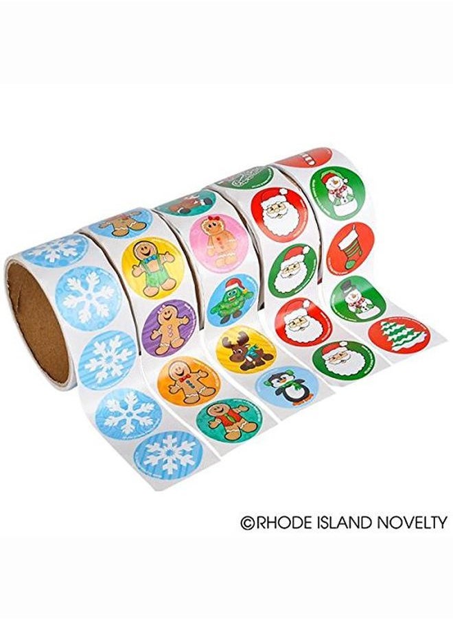 Rhode Island Novelty 500 Pc Holiday Stickers Roll Asst  - Image 4