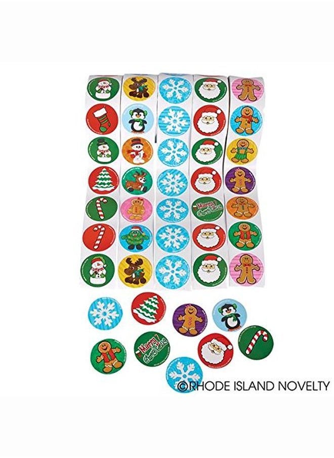 Rhode Island Novelty 500 Pc Holiday Stickers Roll Asst  - Image 3
