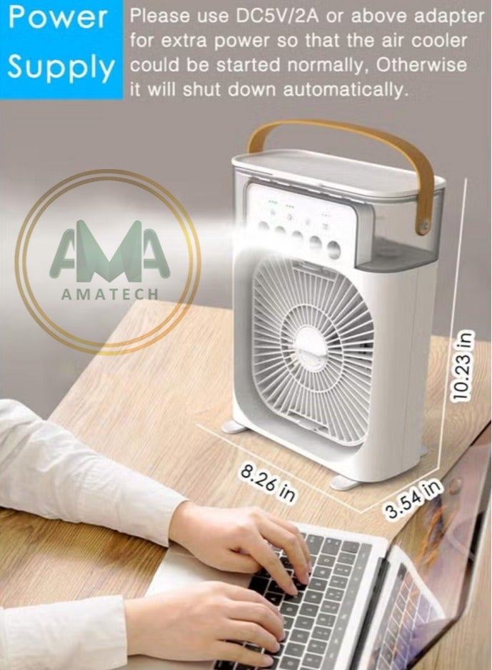 USB Desktop Fan  3-Speed Portable Desktop Desktop Quiet USB Fan Rotatable Personal Small Fan for Home Office Car Outdoor Travel - Image 4