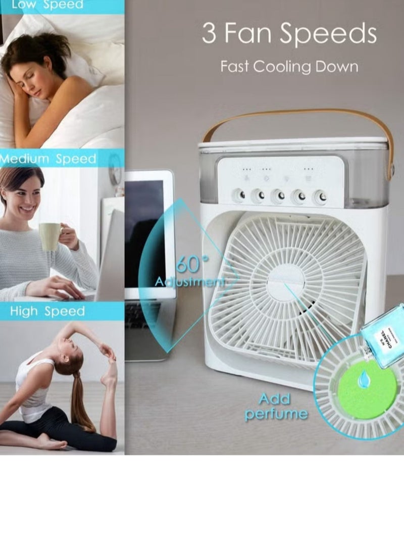 USB Desktop Fan  3-Speed Portable Desktop Desktop Quiet USB Fan Rotatable Personal Small Fan for Home Office Car Outdoor Travel - Image 3