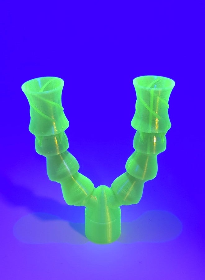 3DReeF Dual Random Flow Generator for Red Sea Reefer Aquariums, 25mm to 1/2in Adapter, PETG Material, Reef Tank Water Circulation Enhancement System with 2 RFG Nozzles (Flourescent Green) - Image 2
