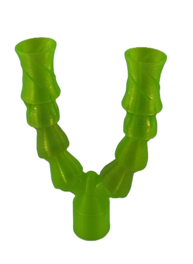 3DReeF Dual Random Flow Generator for Red Sea Reefer Aquariums, 25mm to 1/2in Adapter, PETG Material, Reef Tank Water Circulation Enhancement System with 2 RFG Nozzles (Flourescent Green) - Image 1