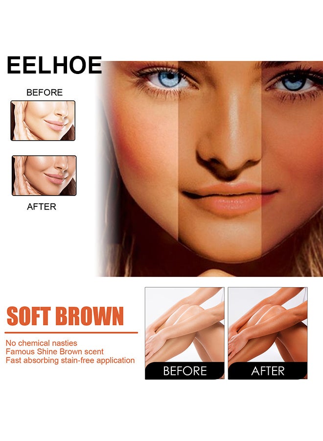 EELHOE Brown Tanning Gel 50G, Intensive Tanning Luxe Gel Cream, Natural Tanning Accelerator Lotion, Soft Brown Tanning Gel For Intensive Outdoor Sun, Dark Tanning Gel Achieve A Natural Tan Skin - Image 5