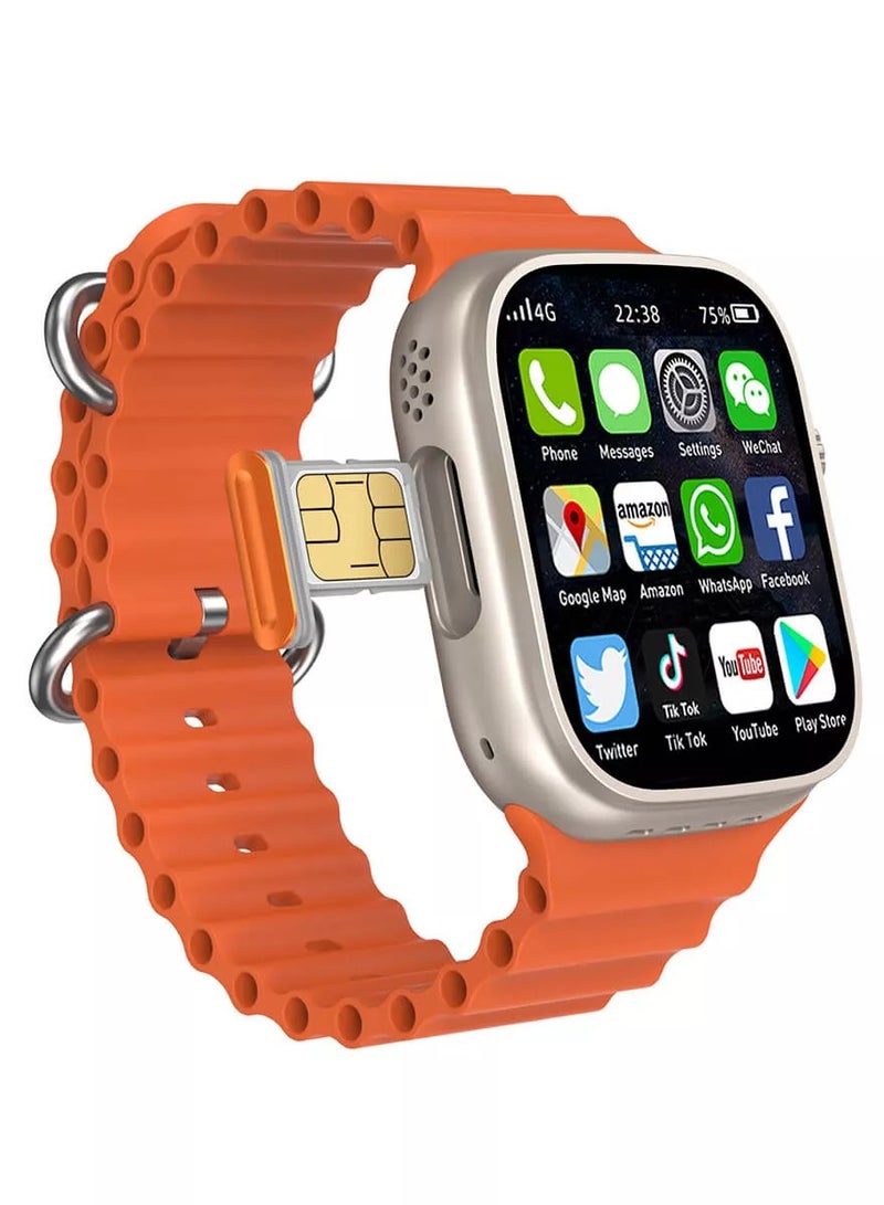 موديو ساعة ذكية موديو +Modio 4g ultra max تعمل بنظام أندرويد (6GB+64GB) شاشة عالية الدقة 2.2 بوصة 49 مع شريحة اتصال وشاشة تعمل باللمس بالكامل مع 3 مجموعات من الأشرطة والشحن اللاسلكي. احدث اصدار من موديو - Image 2