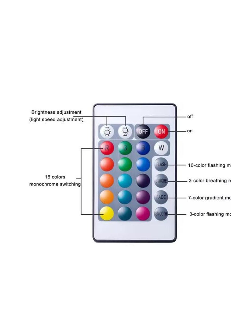 Generic - 3D Moonlight LED Night Light Lamp with Stand and Remote/Touch Control - Image 1